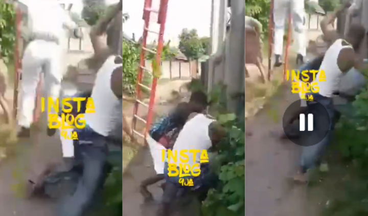  NEPA Official Falls as Residents Yank His Ladder to Stop Him from Disconnecting Their Light (Watch Video)